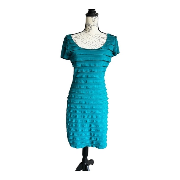 Max Studio Green Ruffle Dress size L - Picture 1 of 8